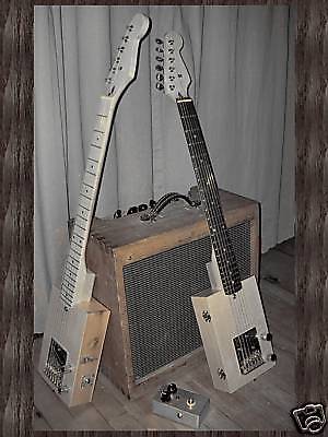 Fully-Loaded-Pro-6-String-Electric-Cigar-Box-Guitar-Opening-Body-w-mahogany-core