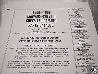 camaro chevelle feb july catalog parts print