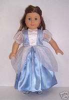 DOLL CLOTHES FITS AMERICAN GIRL BLUE PRINCESS GOWN 6645