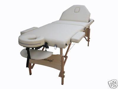  Deals Alpharetta on Cream Pu Reiki Portable Massage Table W Carry Case U9c