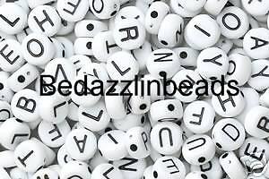Huge lot 1000 Alphabet Beads~6mm Plastic Letters~1,000  