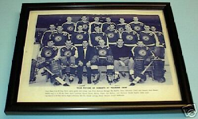 1960s PITTSBURGH HORNETS FRAMED TEAM PRINT  