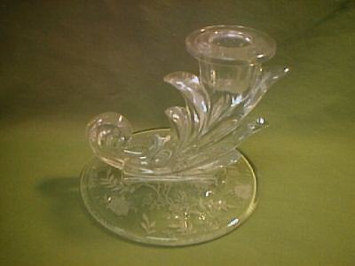 CHINTZ 4 CANDLESTICK BY FOSTORIA   CRYSTAL  