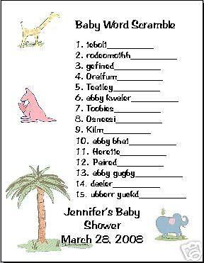 12 John Lennon Word Scramble For Baby Shower Games  