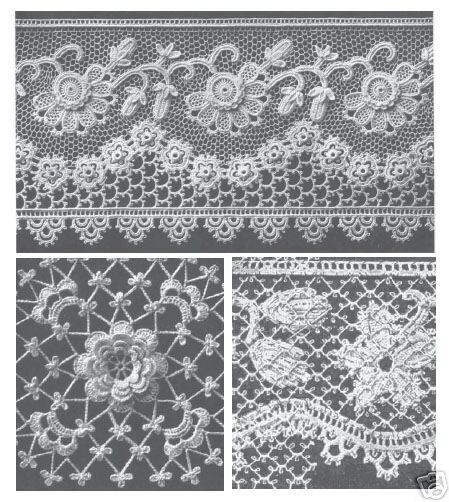 Victorian Antique crochet lace Vintage sewing patterns  