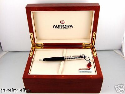 AURORA OPTIMA BALLPOINT PEN IN 925 STERLING SILVER  