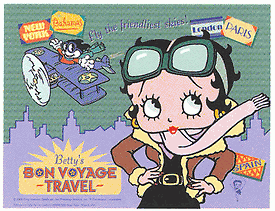 BETTY BOOP METAL SIGN BETTYS BON VOYAGE TRAVEL  