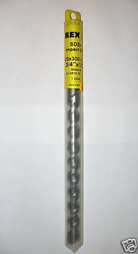 New REX SDS Plus Impact Drill Bit 3/4 x 12 20 x 300mm  