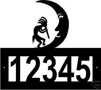 Custom KOKOPELLI Moon Southwest ADDRESS SIGN Steel  