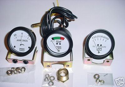 Minneapolis Moline Gauge Set ( Oil, Amp, & Temperature)  