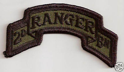 US Army Ranger 2rd Bn 75th Infantry Subdued Scroll  