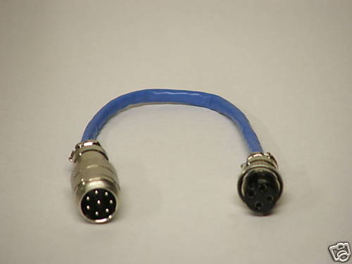 Kenwood 8 Pin ROUND To Yaesu 4 Pin ROUND Mic Adapter  