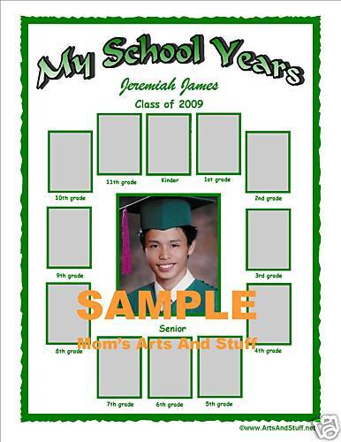 SCHOOL YEARS FIRST YEAR PHOTO COLLAGE PICTURE FRAME Boy  