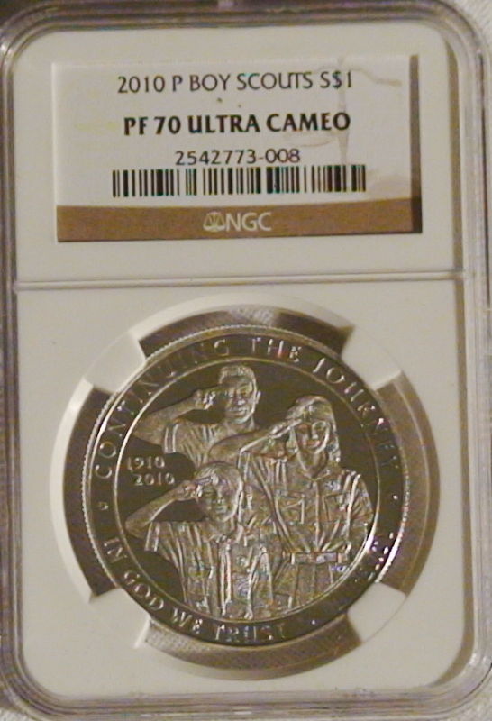 2010P Boy Scout S$1 PF 70 NGC 8  