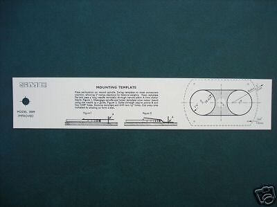 SME 3009 TONEARM MOUNTING TEMPLATE NOS BRAND NEW  