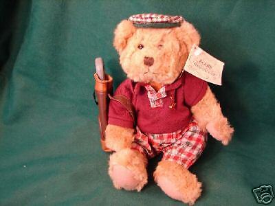   FROM THE PAST CHIP GOLF TEDDY BEAR WITH CLOTHES ~NIB ~ GOLF TEDDY BEAR