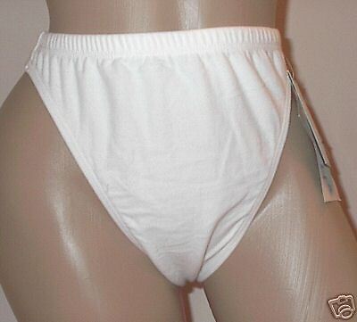 NWT Body Wrappers Thong Supplex Briefs in White Medium  