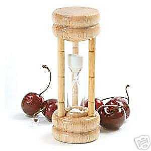 Egg Timer 3 minute Hourglass Wood NEW 028901014735  