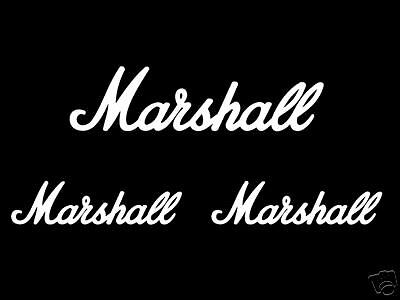 Marshall Amp Decals   Car Window Stickers   Huge  