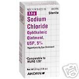 SODIUM CHLORIDE OPTH OINT 5% 3.5GM 2 TUBES BY AKORN  