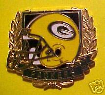 Green Bay Packers FB Shield Style Logo NFL Lapel Pin  