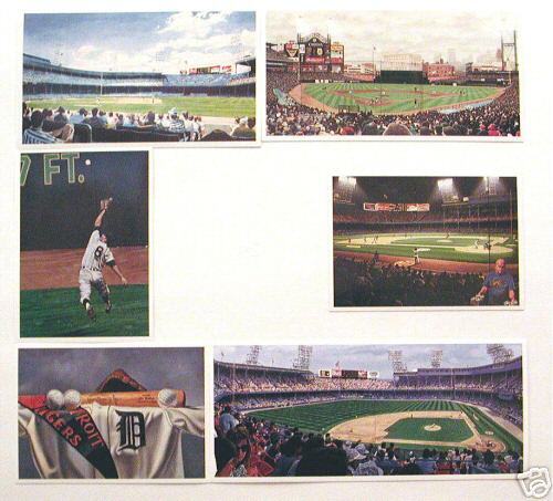 Detroit Tigers Tiger Stadium Al Kaline art cards gsart  