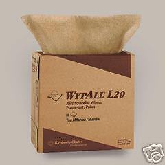 Kimberly Clark 47033 WypAll L20 Wipers in Pop Up Box, 10 Boxes/Case 