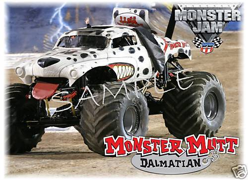 Edible Cake Image   Monster Mutt Dalmatian Truck  Rec  