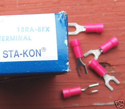 Pkg/10 T&B STA KON FORK TERMINAL CONNECTOR 18RA 8FX NEW  