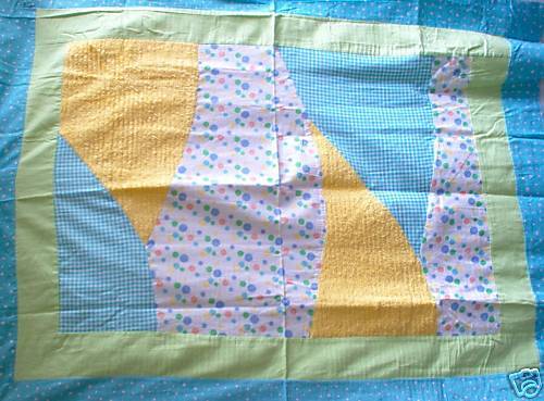 PIECED FLANNEL & CHENILLE BABY QUILT PANEL #7400  