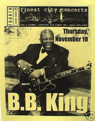 KING 2005 SAN DIEGO CONCERT POSTER   BLUES GUITAR  