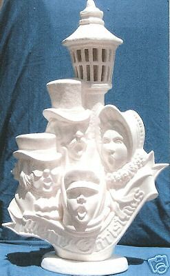 VICTORIAN CAROLERS CERAMIC BISQUE U PAINT CHRISTMAS  