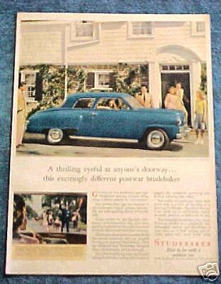 1947 STUDEBAKER CHAMPION REGAL DE LUXE 2 DOOR SEDAN AD  