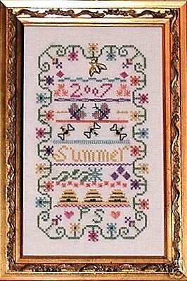 BEE HIVE GARDEN w/CHARM CROSS STITCH PRAISEWORTHY  