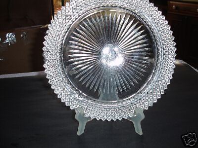 Crystal Depression Glass Miss America Dinner Plate  