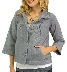 BRAND NEW BILLABONG ANABEL GRAY BABYDOLL JACKET CUTE L  