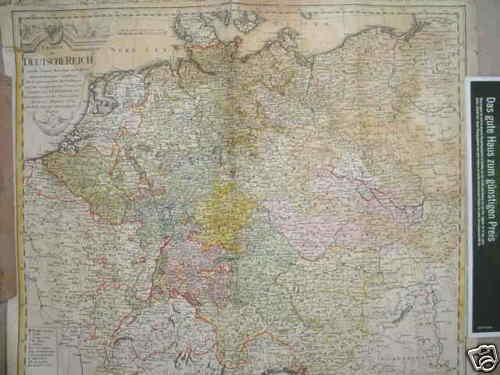 1780 Landkarte Deutsches Reich 1789 Kupfer map german  