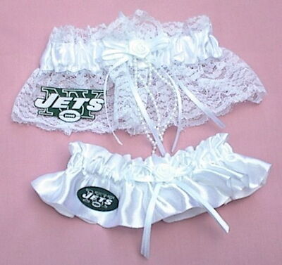 Wedding Garter Set Garters   New York Jets NY Themed  