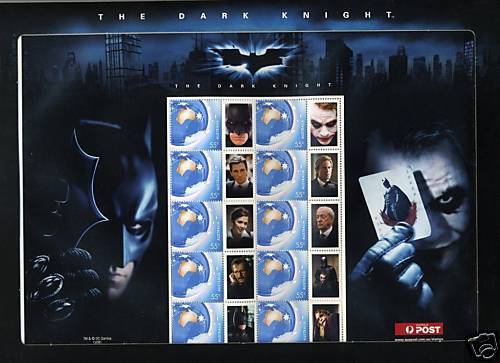 Australia Batman Dark Knight Heath Ledger Sheet