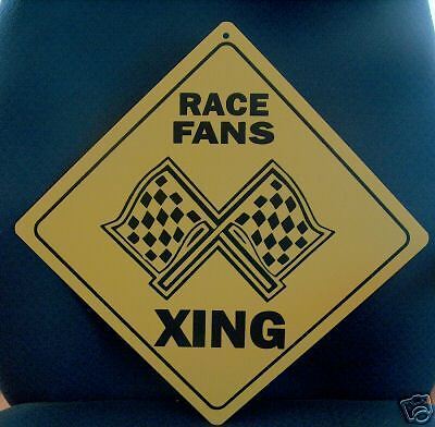 NASCAR Racing Race Fan Xing Crossing Parking Sign NEW  