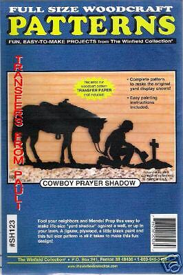 Cowboy Prayer Shadow Yard Art Woodworking Pattern  