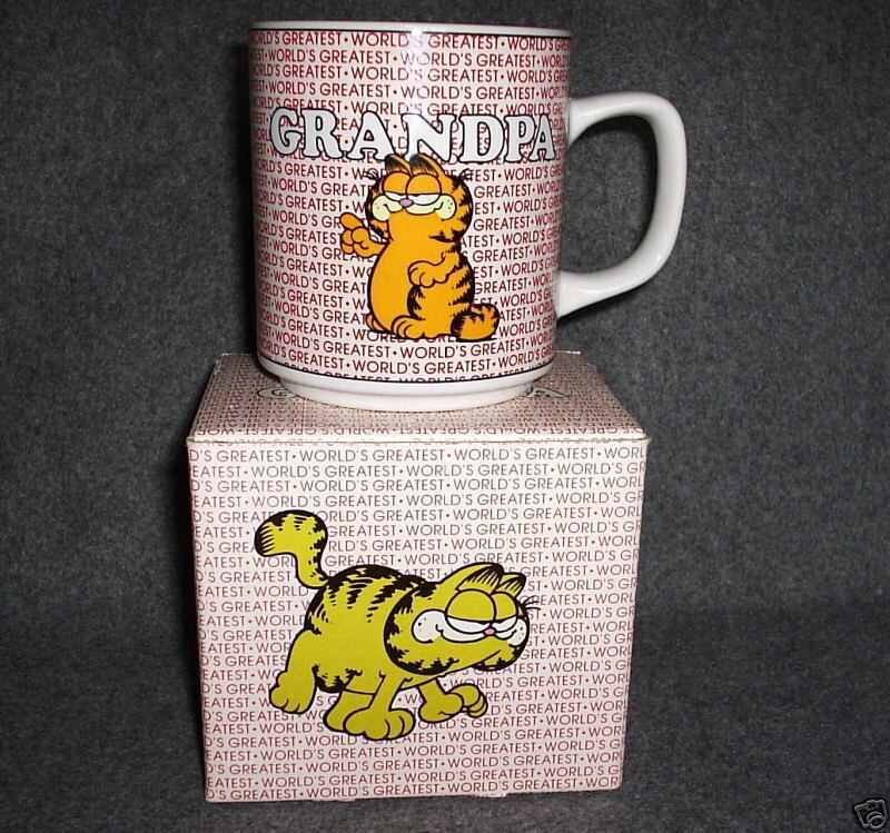 GARFIELD GREATEST GRANDPA MUG CUP ENESCO 1978 JIM DAVIS  