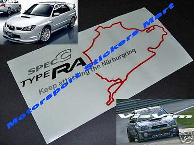 Spec C Nurburgring Decal Sticker Impreza WRX STi RA 9  