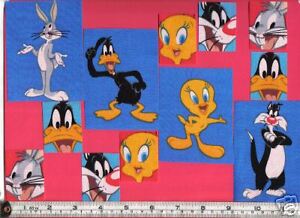 Tweety Bugs Bunny Sylvester Daffy Duck Fabric Iron Ons | eBay