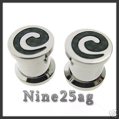 0G SPIRAL PLUGS INTERNAL THREAD INLAY CARBON FIBER  