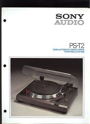 Sony PS T2 Turntable Brochure 1977  