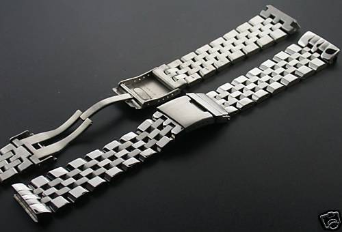 WATCH BAND FOR BREITLING 24MM MATTE/SHINY STRAIGHT END #1  