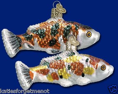 YELLOW KOI FISH OLD WORLD CHRISTMAS ORNAMENT 12259  