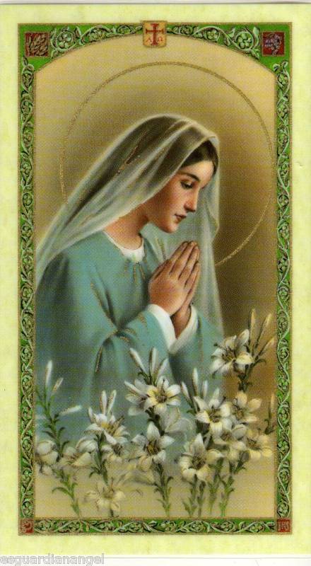 Nurses Prayer Cromo NB Laminated Holy Card From Italy  