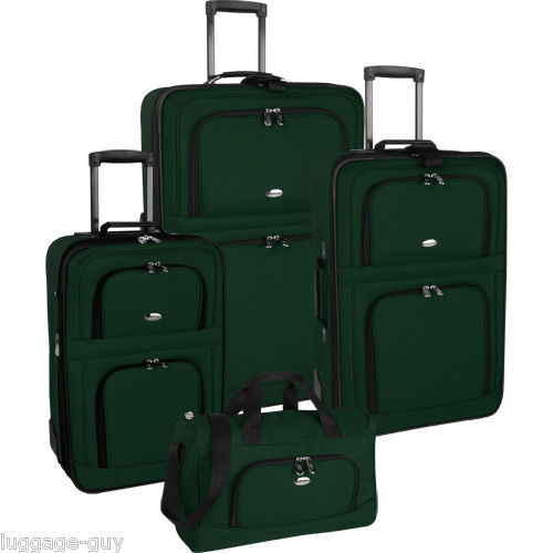 Pierre Cardin Expandable Green 4pc Luggage Set $200